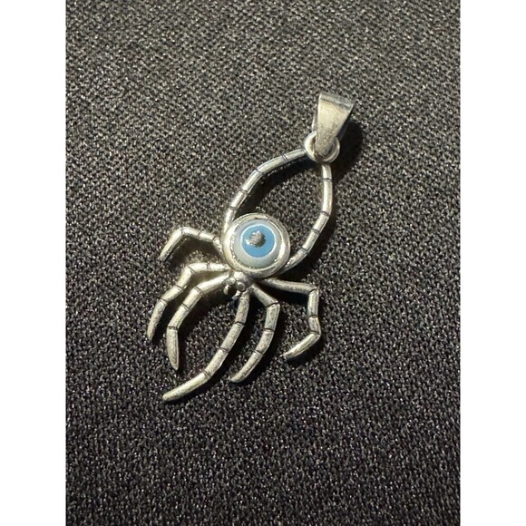 925 On Bail  Eye Spider Pendant - Picture 2 of 4